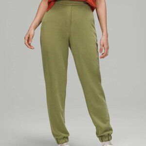 Lululemon Softstreme Relaxed High Rise Pants Bronze Green 12